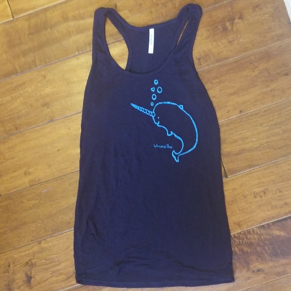 Adorable narwhal raceback tank
